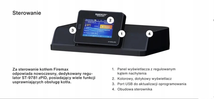 Kocioł na pellet 190 30kW FIREMAX PLUS Rakoczy
