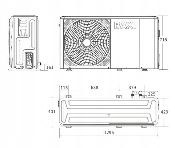 BAXI BDR THERMEA pompa ciepła powietrze/woda AURIGA 6 M-A monoblok 1-f