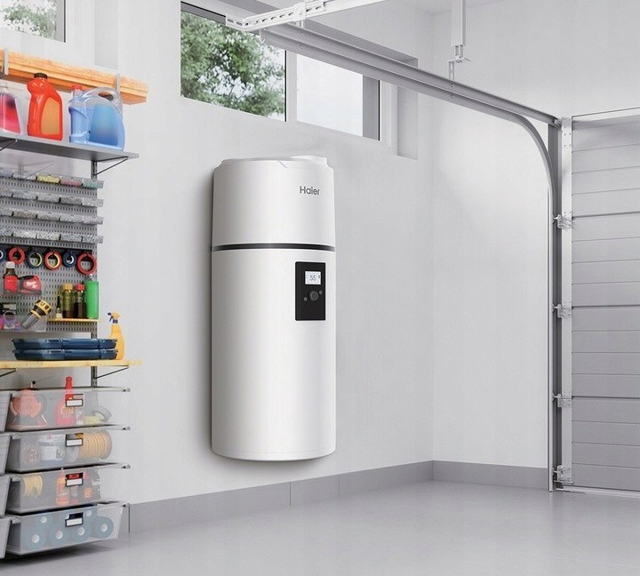 HAIER AQUA M8 ECO MINI POMPA CIEPŁA CWU Z ZASOBNIKIEM 102L 1KW HP110M8-9