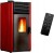Piec na pellet Anita 12 kW Sannover bordowy klasa A+