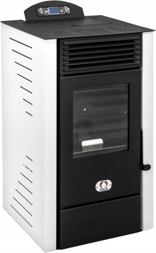 Piec kominek na pellet Italia California 8kw biały