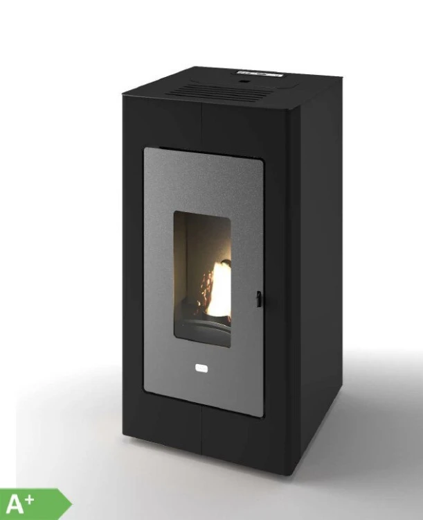 PIEC PIECYK KOMINEK NA PELLET Z PŁASZCZEM WODNYM LUISA HYDRO 11kW CZARNY