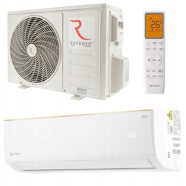 Klimatyzator Rotenso Ukura 3,5 kW U35XI+U35XO Split Ścienny R15