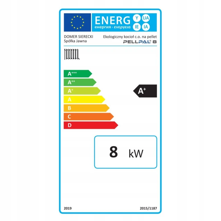 Kocioł na pellet PELLPAL SLIM 8 kW 5 Klasa EcoDesign ZUM