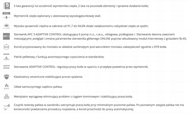Kocioł na pellet SMART EKOPELL 12 kW - wersja prawa Defro KCO-SMP-12-P