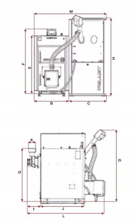 Kocioł na pellet SMART EKOPELL 38 kW - wersja prawa Defro KCO-SMP-38-P