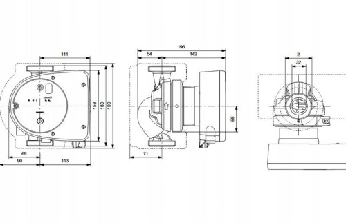 Pompa Magna1 32-120 180 1x230V PN10, 99221281