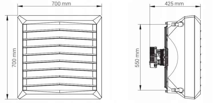 Nagrzewnica wodna VTS 75 kW Z Konsolą Montażową